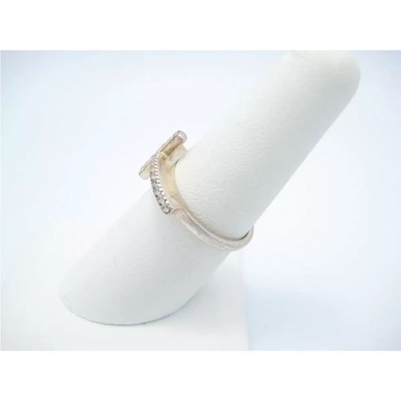 Silpada Sterling Silver & CZ 11.5mm Cross Ring Size 7.5 - Picture 2 of 13